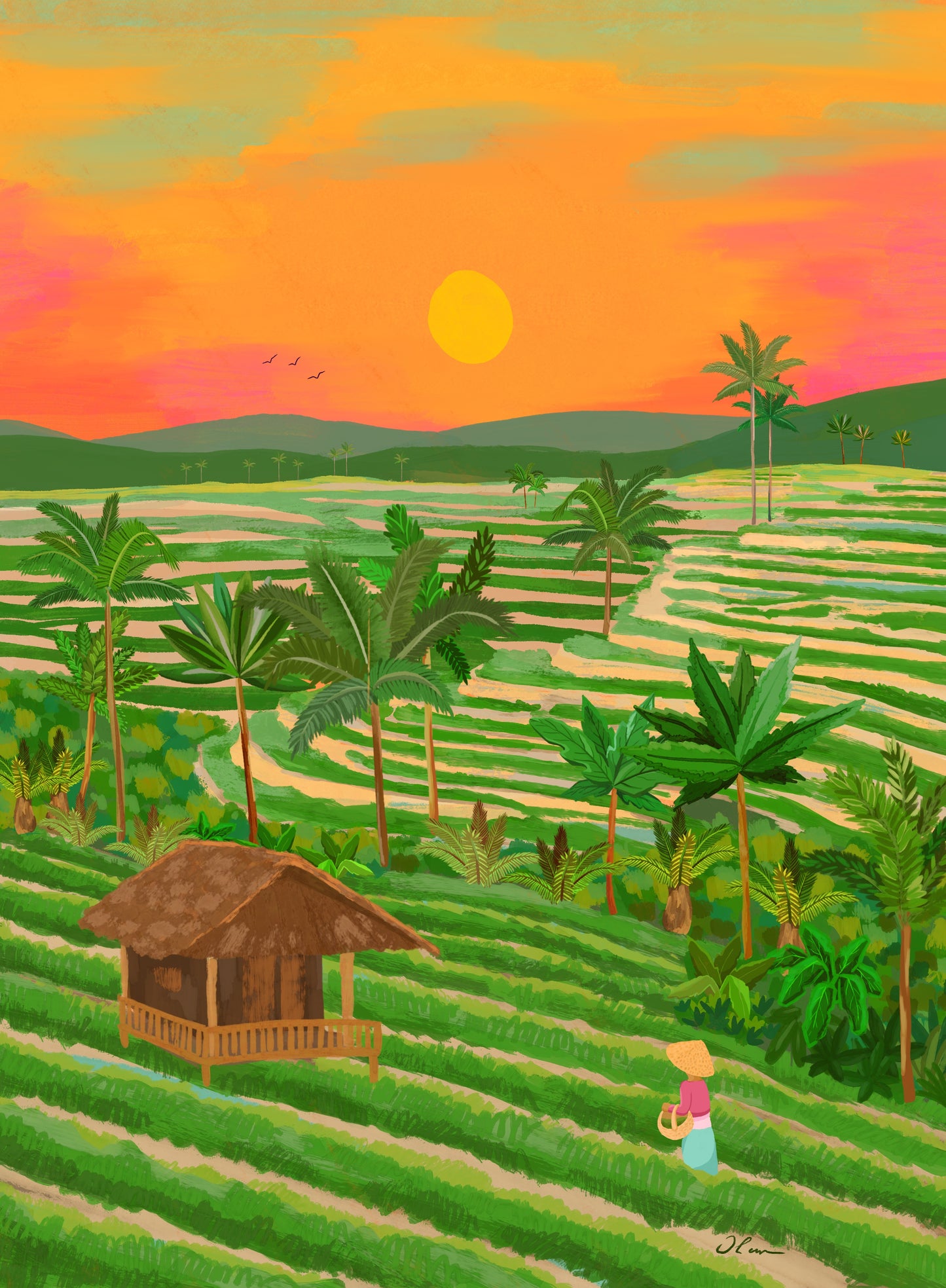 Balinese rice terraces