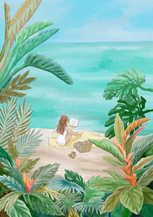 Reading by the sea